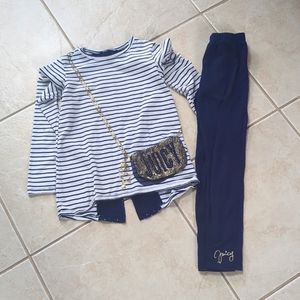 Girls size 8 navy blue Juicy couture outfit